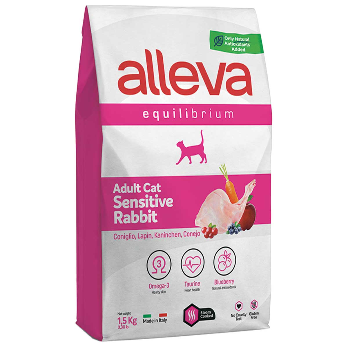 Alleva Equilibrium Adult Cat Sensitive Rabbit (Κουνέλι) 1.5kg