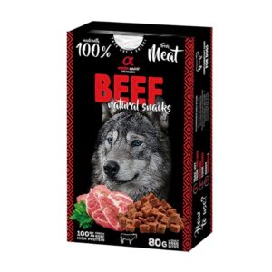 Alpha Spirit Naturals Αφυδατωμένες Λιχουδιές Σκύλου Beef 80gr